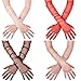 SATINIOR 4 Paar Transparente Tüll Handschuhe Damen Ellenbogen Lange Netz Hochzeit Handschuhe für Party (M) Damen Schuhe günstig Kaufen-SATINIOR 4 Paar Transparente Tüll Handschuhe Damen Ellenbogen Lange Netz Hochzeit Handschuhe für Party (M)
