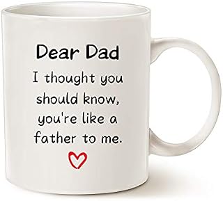 This Might be Wine Christmas Gifts Funny Coffee Mug for Dad, Dear Dad I Thought You Should Know, You're Like a Father to Me Coffee Mug, Best Birthday Gift Cup from Daughter or Son, White 11 Oz