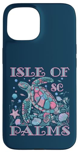 Island of PALMS SC Tortue Lover Coloré Beach SOUVENIR Coque pour iPhone 15