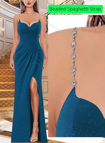 Image of VFSHOW Womens Sexy Spaghetti Strap Formal Prom Evening Gala Long Maxi Dress