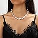 ALRNBY Baroque Pearl Choker Necklace for Women Chunky Pearl Necklaces Toggle Necklaces Trendy Jewelry Gift