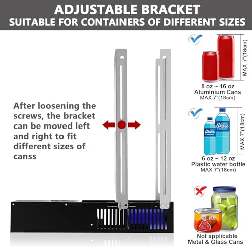 Dosenpresse, Elektrische Dosenpresse, 3 Bedienknöpfe Und Verstellbare Halterung, Manueller Und Automatischer Dualmodus, Füllt Bis Zu 8 Dosen, Geeignet Für 6oz, 12oz Und 16oz Dosen