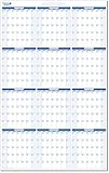 PlanetSafe Calendars - Sky Blue Undated 12-Month Calendar - 365- Day Dry Erasable Calendar for Wall - Yearly Planner - Large Wall Calendars for Annual Planning (Vertical, 38' x 24')