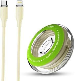 كابل سيلك لاين من نوع سي إلى لايتنينج شحن سريع 20 وات PD بطول 1 متر تصميم مرن من اورايمو، لون ذهبي فاتح، OCD-115CL