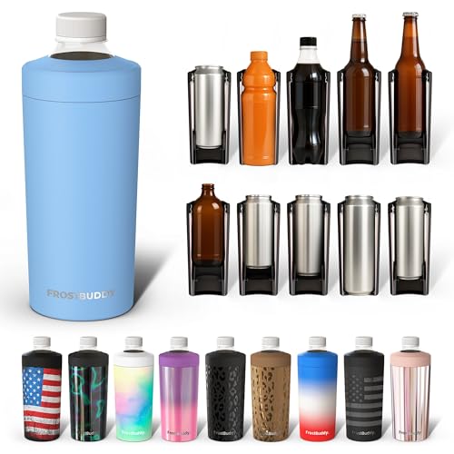 Image of Universal Buddy XL Can Cooler by Frost Buddy - Fits 12-ounce, 16-ounce, 20-ounce, and 24-ounce Cans and Bottles - Keep Your Drinks Refreshingly Chilled for over 12 hours. (Baby Blue)