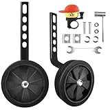 Fahrrad Stützräder Kinder Stützräder Kinderfahrrad Universal Stützräder Kinderfahrräder für 12, 14, 16, 18, 20 Zoll Fahrrad Hilfsrad Schwarz