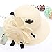 Produktbild Hochzeitshut Frauen Kirche Derby Hüte Tee-Party-Brautkleid-Hochzeit Hat Wide Brim Hochzeits-Hut-Tee-Party-Hut-Damen Kentucky Kleid Hut, 10 Farben (Color : Beige)