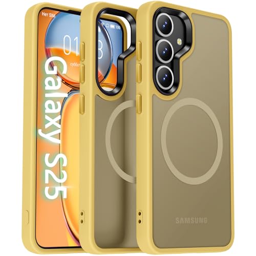 Oterkin Magnetic for Samsung Galaxy S25 Case Matte [Compatible with MagSafe][Frosted...