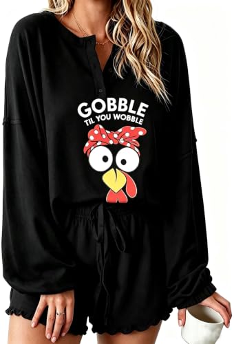 Image of Roshop Halloween Pajama Women's Pumpkin Top & Shorts Loungewear Set