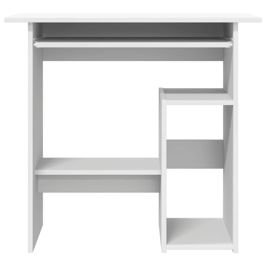 Scrivania per computer bianco 80 x 45 x 74 cm in legno di ingegneria con