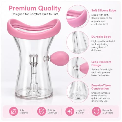 Image of Eye Wash Cup with Air Pump | Eye Cleaning Cup with Soft Silicone Rim | Reusable Eye Wash Cleaner for Daily Eye Hygiene | Portable Eye Rinse Cup for Men & Women