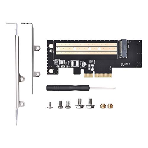 NVMe PCIe Adapter, ELUTENG M Key M.2 NVME SSD to PCI-e 3.0 x4 Host Controller Expansion Card, Supports NVME or AHCI, M-Key, 2280, 2260, 2242, 2230 Solid State Drives with Low Profile Bracket