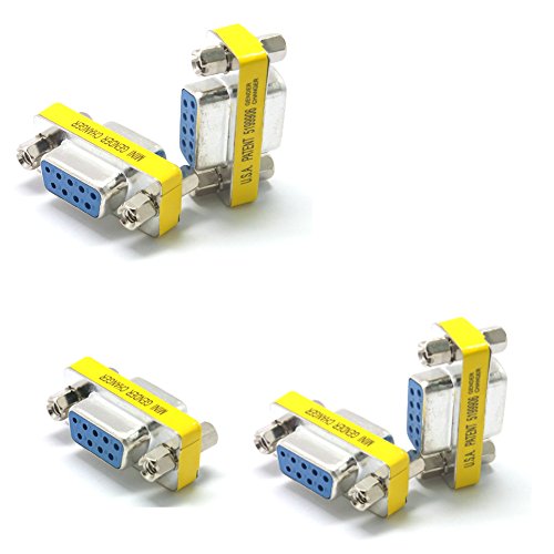 SIENOC 5 Pcs Serial RS232 9 Pin Gender Female to Female Adapter Changer