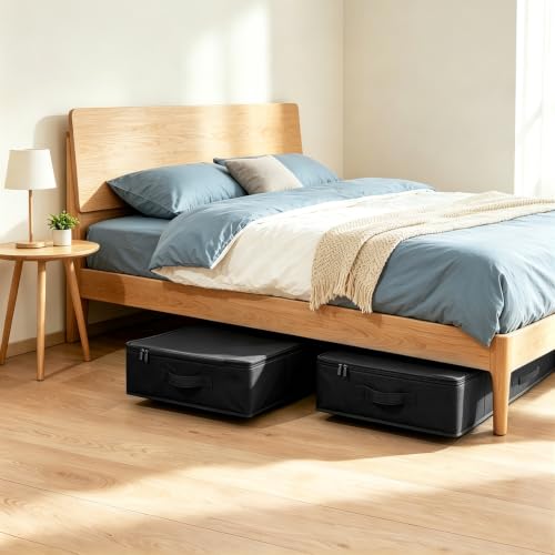 Cajones para debajo de la cama CEWROM con ruedas de 360 grados y tapa de ropa 8