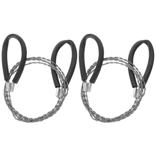 Happyyami Professional Wire Saws 2pcs Pocket Survival Chainsaws Emergency Wire Saws for Camping Metal Cutting Tool