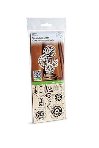 UGears Steampunk Clock 3D Wooden Puzzle - Wooden Clock Mechanical Model Construction Set - DIY Model Kits for Adults Teens and Children - Ideal Christmas and New Year Gift - Gorgeous Home D&eacute;cor steampunk buy now online