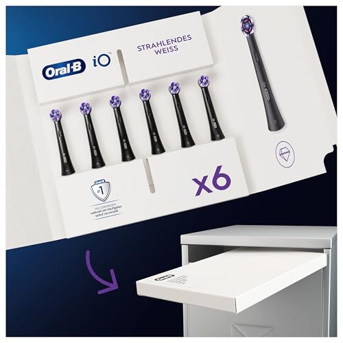 Oral-B iO Strahlendes Weiss Aufsteckbürsten für elektrische Zahnbürste, 6 Stück, aufhellende Zahnreinigung… – Ansicht 2