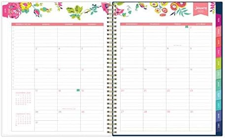 Blue Sky Day Designer for 2021 Weekly & Monthly Planner, Flexible Cover, Twin-Wire Binding, 8.5' x 11', Peyton Navy (103617-21)