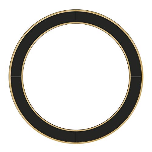 JPAQQFJV Espejo de baño Espejo Decorativo para Sala de Estar de Estilo Europeo montado en la Pared Marco Negro Espejo Plateado de Alta definición para Dormitorio/Hotel/Pasillo (80 cm)