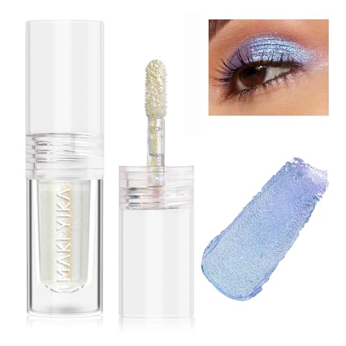 MAKI YIKA Glitter Liquid Eyeshadow Blue Silver Color Shifting Eyeshadows