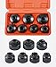 UNLRAE 7PCS Oil Filter Wrench Set,Car Accessories 24mm,27mm,29mm,30mm,32mm,36mm,38mm Oil Filter Socket Set,Automotive Replacement Wrench Removal Tool Kit,Suitable for Most Cars SUVs Etc