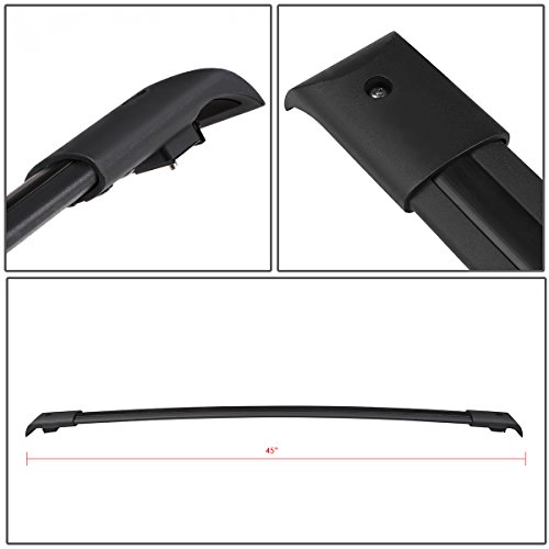 Pair Oe Style Aluminum Bolt-On Top Rail Roof Rack Cross Bar Luggage Carrier Compatible With Honda Pilot 03-08 #TOP4