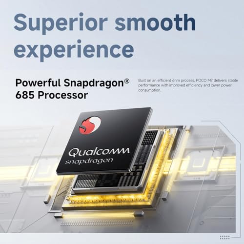 XIAOMI POCO M7 Smartphone, 6GB+128GB, 144Hz, Snapdragon 685, 7000mAh, 33W, Silber, 50MP Kamera, mit Ladegerät, ohne NFC – Bild 7