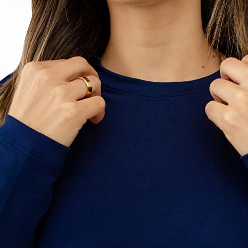 Camisa UV Masculina Manga Longa Praia Blusa Proteção Solar 50+ Térmica Piscina Ciclismo (G, Marinho)