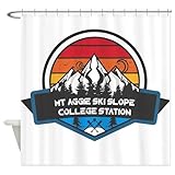 CafePress Mt Aggie Ski Slope College Station Texas Decorative Fabric Shower Curtain