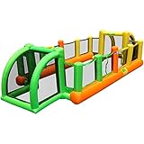 Hüpfburgen Aufblasbares Spielzeug-Fußballfeld Indoor-Fitnessübung Im Kindergarten Kinderschloss Im Freien Geschenke Für Kinder Mit Gebläse (Color : Green, Size : 800 * 335 * 130cm)