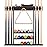 XCSOURCE Pool Cue Rack Only, Pool Stick Holder Wall Mount, 6 Pool Billiard Stick + Ball Set Wall Cue Rack, Made of 100% Bamboo Wood, Compact Billiard Table Accessories for Man Cave
