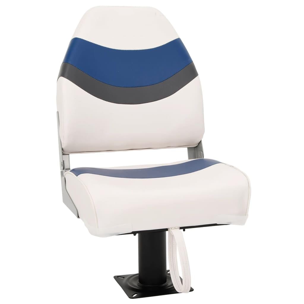 vidaXL Set de Asientos Plegables para Barco 2 uds con Respaldo Alto, Silla de Barco, Asiento de Barco de capitán, Silla de Barco Plegable