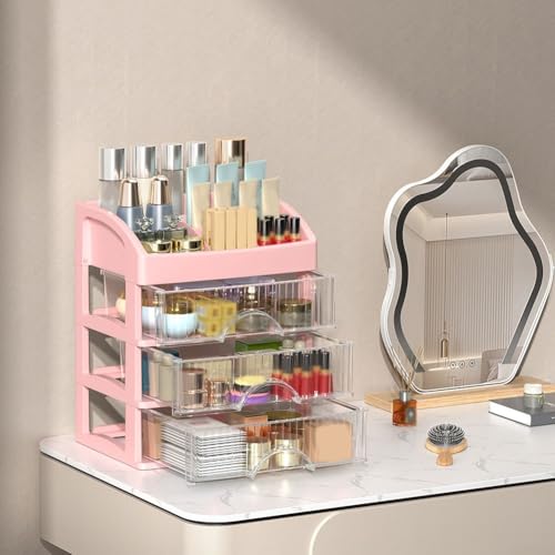 Rangement maquillage à compartiments réglables et 4 couches modulables - 2