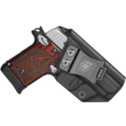 Amberide SIG P938 IWB Holster, Kydex-Boltaron Inside Waistband Holster for SIG Sauer P938 9mm Pistol, Secure Retention, 0–30° Adjustable Cant