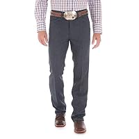 Wrangler Men's Wrancher Dress Regular Fit Jean, Heather Blue, 34x32