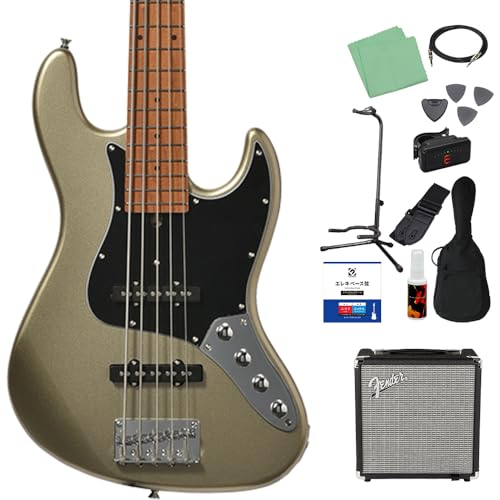 Bacchus WJB5-1DX-AC RSM/M MDG 5弦 ベース初心者12点セット 【RUMBLE15V3付】 エレキベース ユニバースシリーズ アクティブ仕様 バッカス