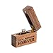 Wislist Wooden Engagement Ring Box Small Slim Flat Ring Case for Proposal,Wedding (Today Tomorrow Forever)