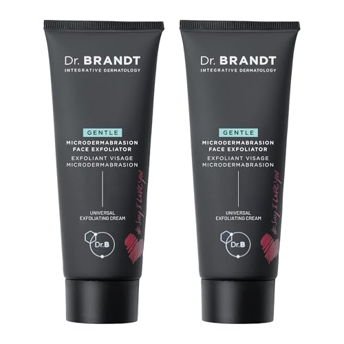 Dr. Brandt Microdermabrasion Gentle Face Exfoliator - Reduces Dull Skin, Uneven Texture, Fine Lines, Acne Scars & Wrinkles - 2.0 oz, Pack of 2