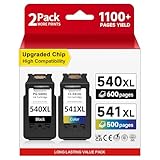 Druckerpatronen 540 541 XL Multipack, Kompatibel für Canon 540 541 Original Drucker-Tintenpatronen, PG-540/CL-541 XL, 540 541 Patronen für Pixma TS5150 TS5151 MX475 MG3600 MG3650 MG3650s MG4200 MG4250