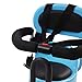 Portable Child Bicycle Seat, Soft Saddle Chair w/Foot Pedal, Front Mounted Baby Kids Safety Seat Carrier Adjusting Belt Buckle Easy Installation (Blue)