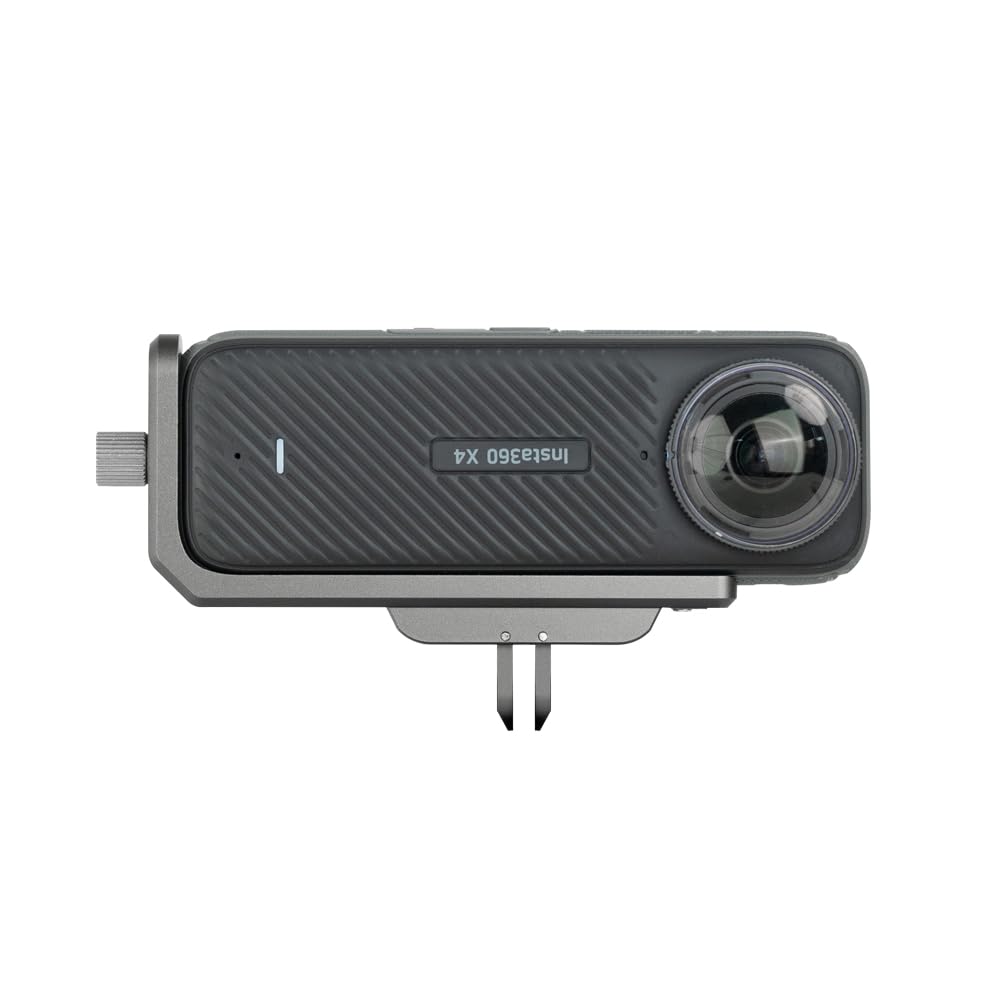 SUREWO Aluminum Frame Cage for Insta360 X4,Horizontal Shooting Frame with Two Leg Mounts and Standard 1/4 Threaded Holes Compatible with Insta360 X4 - Provides New Shooting perspectives