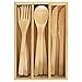 Totally Bamboo 12-Piece Reusable Bamboo Flatware Set with Portable Storage Case