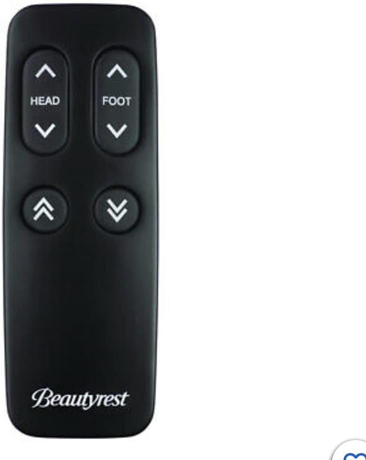 Beautyrest 6-button adjustable bed remote control