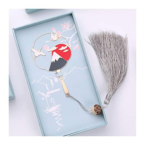 Marque-page en métal gris pour adulte et femme lectrice avec pendentif pompon multicolore