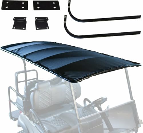 RED DOT Topsail Canvas Golf Cart Sun Top Compatible with Club Car Precedent/Tempo/Onward | 84 Inch Bimini Style Top | Easy Installation | Includes Mounting Bracket and Rear Roof Support Kit