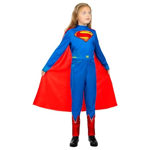 Funidelia | Disfraz de Supergirl - La Liga de la Justicia para niña Kara Zor-El, Superhéroes, DC Comics - Disfraces para niños, accesorios para Fiestas, Carnaval y Halloween - Talla 3-4 años - Rojo