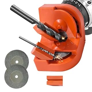 Jukeoiu Affilatrice per punte da trapano, portatile, con mole, multiuso, accessorio portatile per scalpello elettrico in acciaio