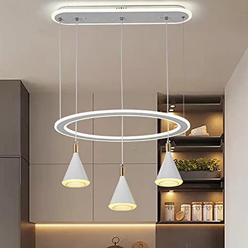 Biała i czarna lampa wisząca, luksusowy i modny żyrandol sufitowy do salonu, sypialni, willi lub baru, z kutego żelaza (wymiary: wys. 60 cm x D 43 cm), oświetlenie wewnętrzne.