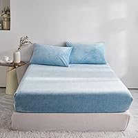 YASMENG DXHome Hoeslaken, 120 x 200 cm, roze, warm, behaaglijk, fleece, winter, superzacht, melkfleece, fluweel, pluizig, voor matrassen van 30 cm