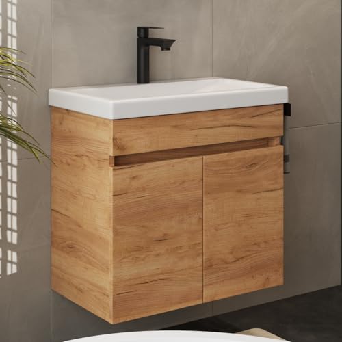 Planetmöbel Waschbecken mit Unterschrank, inkl. Keramikwaschbecken, modernes Badmöbel...